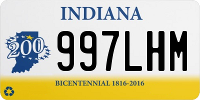 IN license plate 997LHM