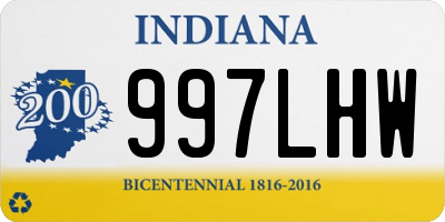 IN license plate 997LHW