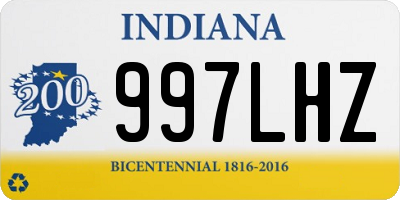 IN license plate 997LHZ