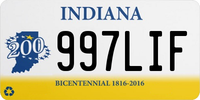 IN license plate 997LIF