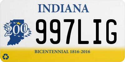 IN license plate 997LIG