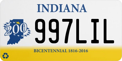 IN license plate 997LIL