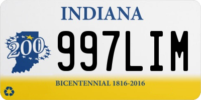 IN license plate 997LIM