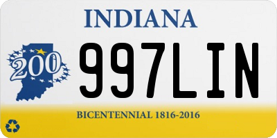 IN license plate 997LIN