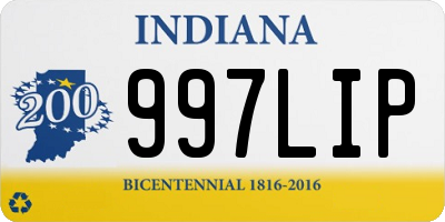 IN license plate 997LIP