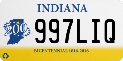 IN license plate 997LIQ