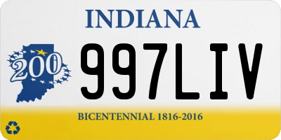 IN license plate 997LIV