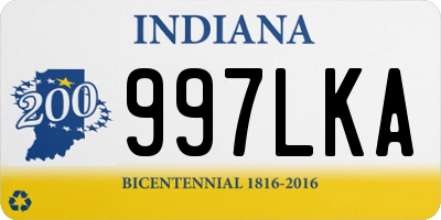 IN license plate 997LKA