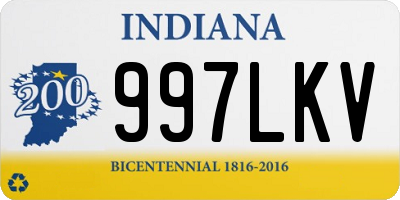 IN license plate 997LKV