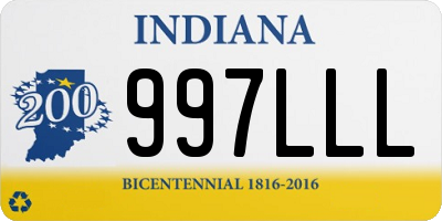 IN license plate 997LLL