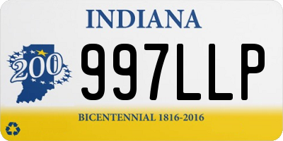 IN license plate 997LLP