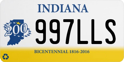 IN license plate 997LLS