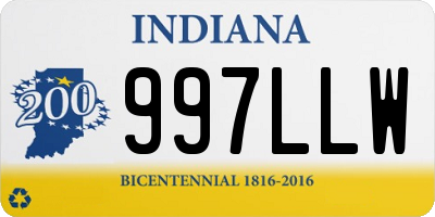 IN license plate 997LLW