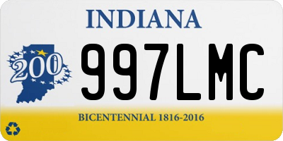 IN license plate 997LMC