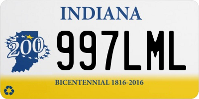 IN license plate 997LML