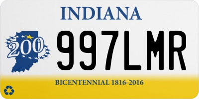 IN license plate 997LMR