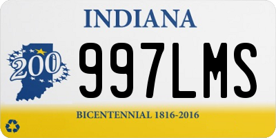 IN license plate 997LMS