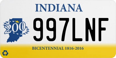 IN license plate 997LNF