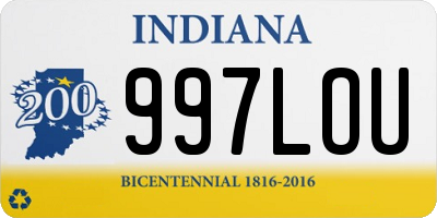 IN license plate 997LOU