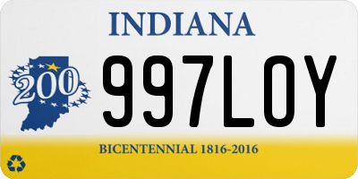 IN license plate 997LOY