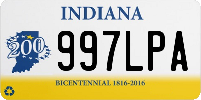 IN license plate 997LPA