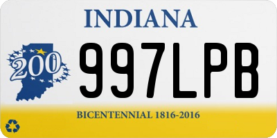 IN license plate 997LPB