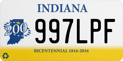 IN license plate 997LPF