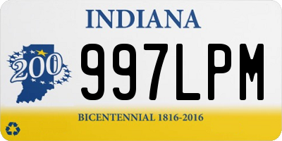 IN license plate 997LPM