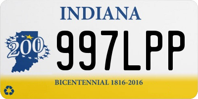 IN license plate 997LPP