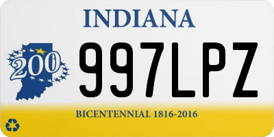 IN license plate 997LPZ