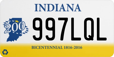 IN license plate 997LQL