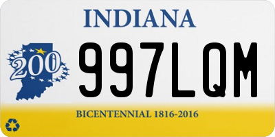 IN license plate 997LQM