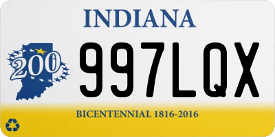 IN license plate 997LQX