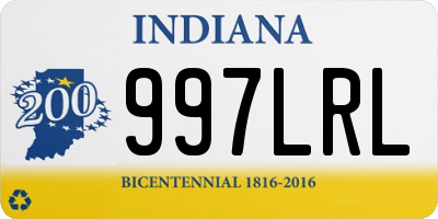 IN license plate 997LRL