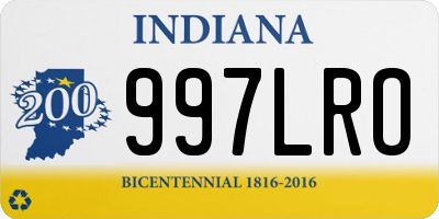 IN license plate 997LRO