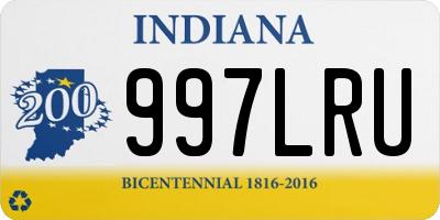 IN license plate 997LRU