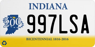 IN license plate 997LSA