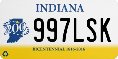 IN license plate 997LSK