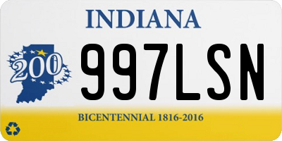 IN license plate 997LSN