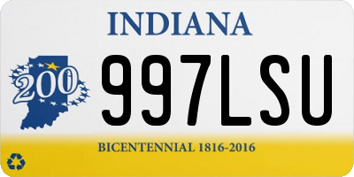 IN license plate 997LSU