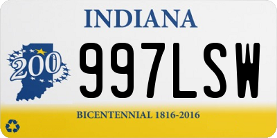 IN license plate 997LSW