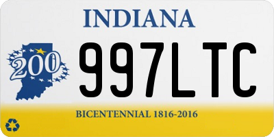 IN license plate 997LTC