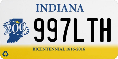 IN license plate 997LTH