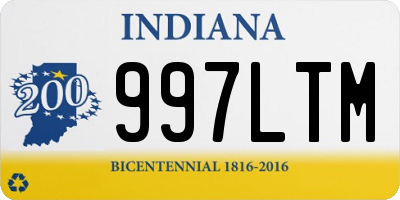 IN license plate 997LTM