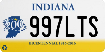 IN license plate 997LTS