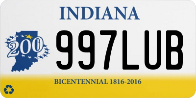 IN license plate 997LUB