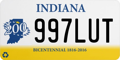 IN license plate 997LUT