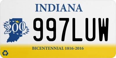 IN license plate 997LUW