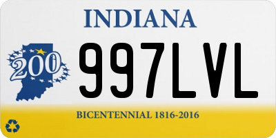 IN license plate 997LVL