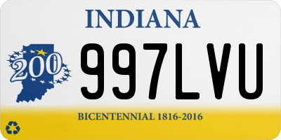 IN license plate 997LVU